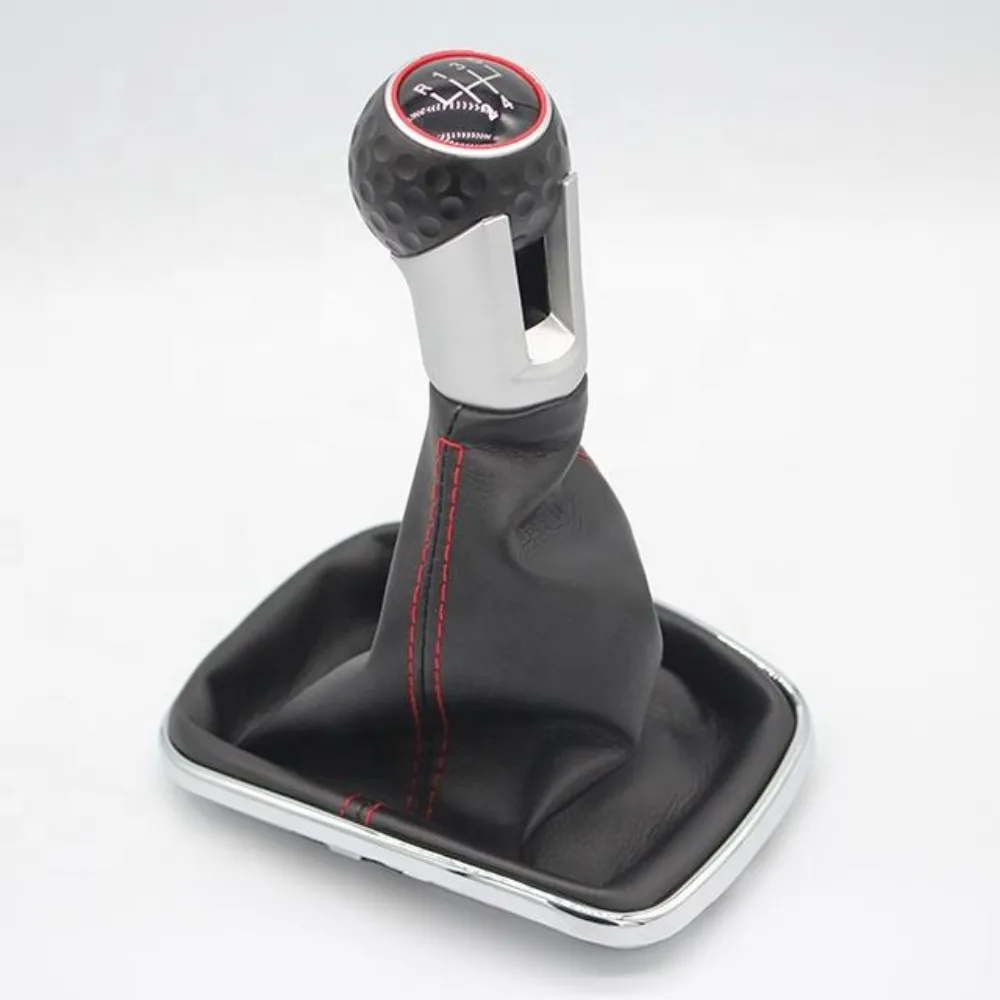 New Car 5/6 Speed 12mm Gear Shift Knob Lever Shifter Gaiter Boot for Volkswagen VW Golf Bora Jetta GTi MK4 Interior Accessories