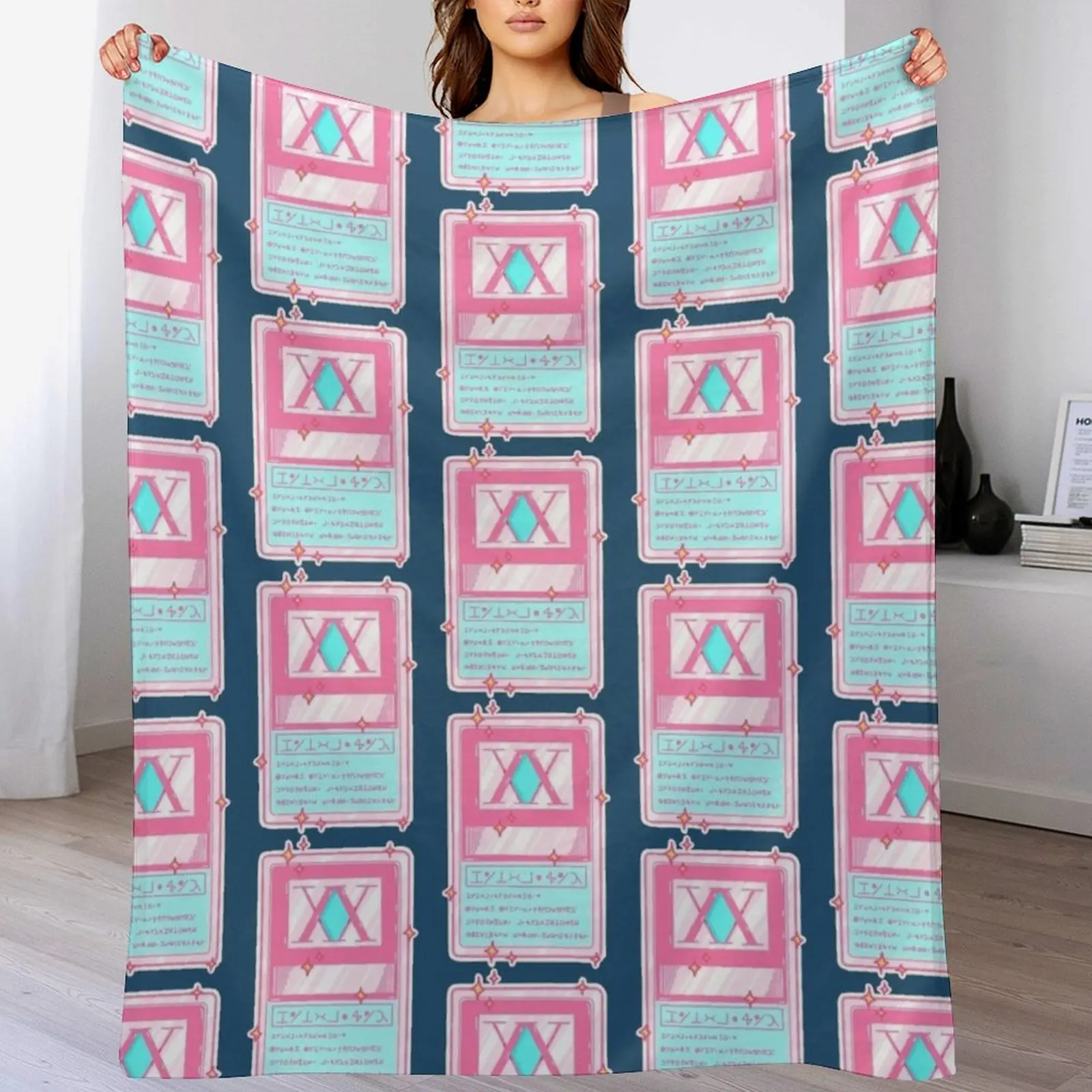 Hunter License (Pink Edition) Throw Blanket Moving Giant Sofa Baby Luxury Blankets