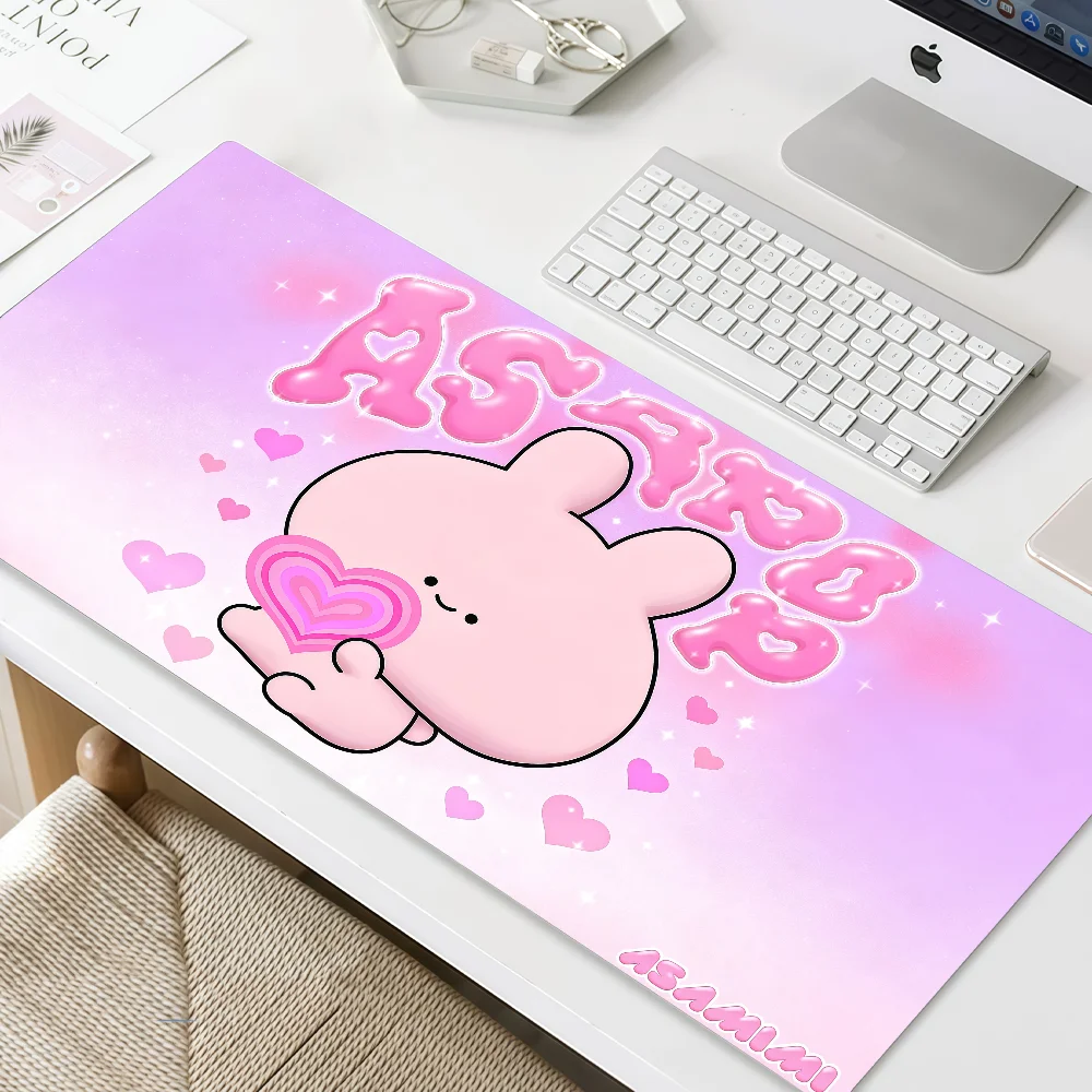 Cartoon Mouse Pad MousePad Non-slip Lockedge Office Student Gaming A-Asamimichan Thickened Cute Pink Large Writing Pad Cushion