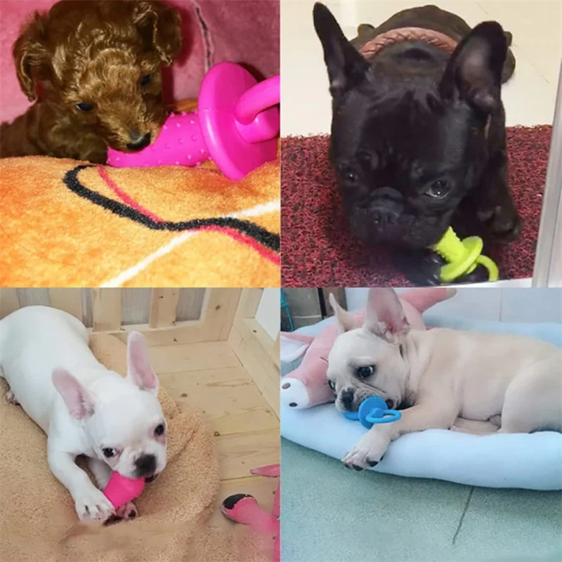 Haustier Gummi Schnuller Hund Spielzeug Interaktive Gummi Schnuller Haustier Hund Katze Welpen Elastizität Zähne Hund Kauen Spielzeug Zahn Reinigung Spielzeug B2 – Detail 3