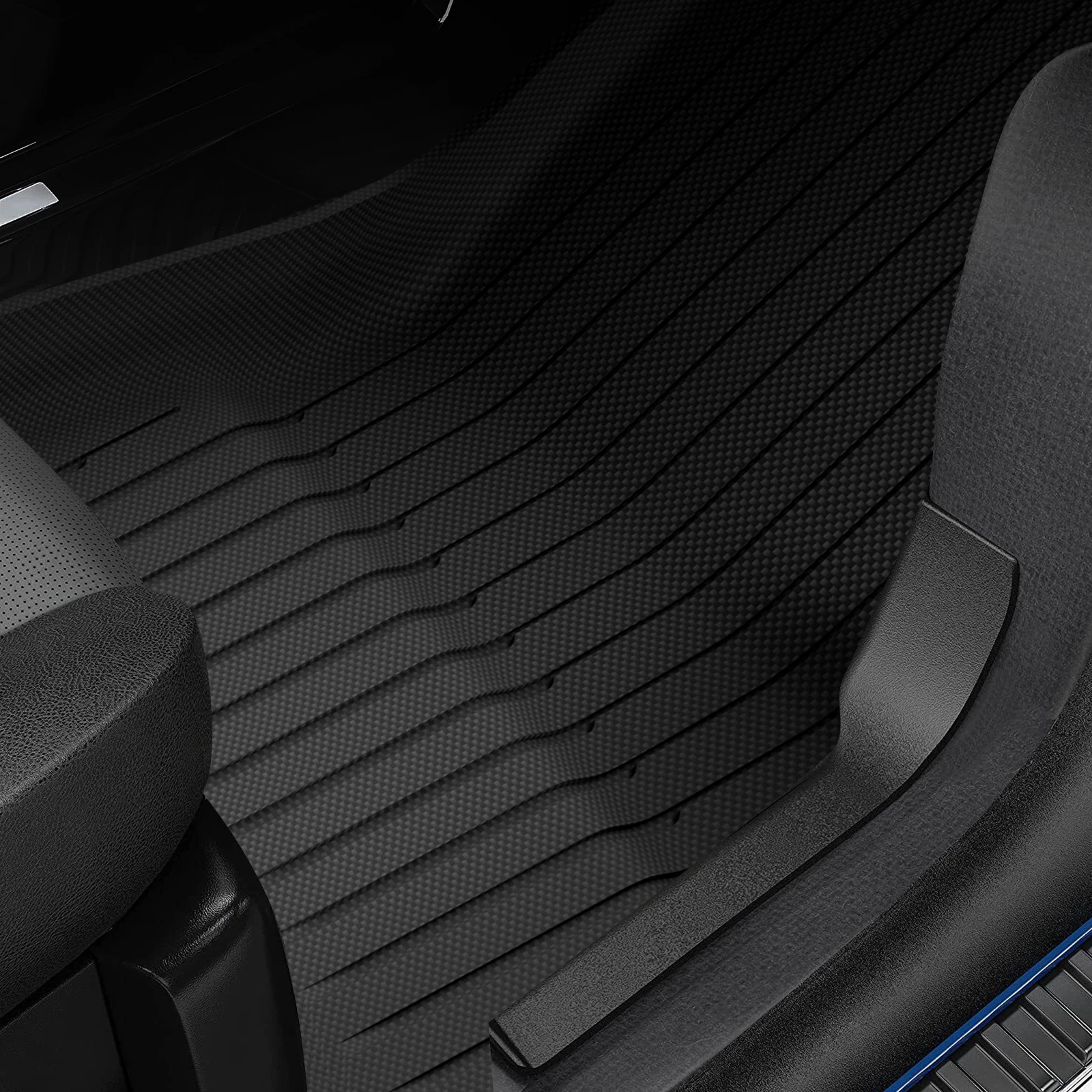3Pcs/Set Car Floor Mats for Tesla Model 3 2021-2023 All-Weather Automotive Floor Mats Waterproof Heavy Duty Car Mats Flexible Floor Liners