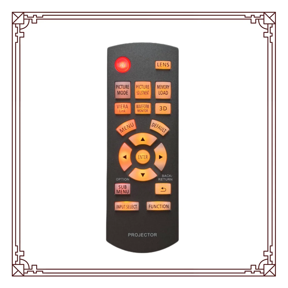 Mando a distancia apto para proyector Panasonic PT-AE8000EH PT-AE4000U PT-AE2000 PT-AE4000 PT-AE7000 PT-AR100U PT-AR100EA PT-AR100