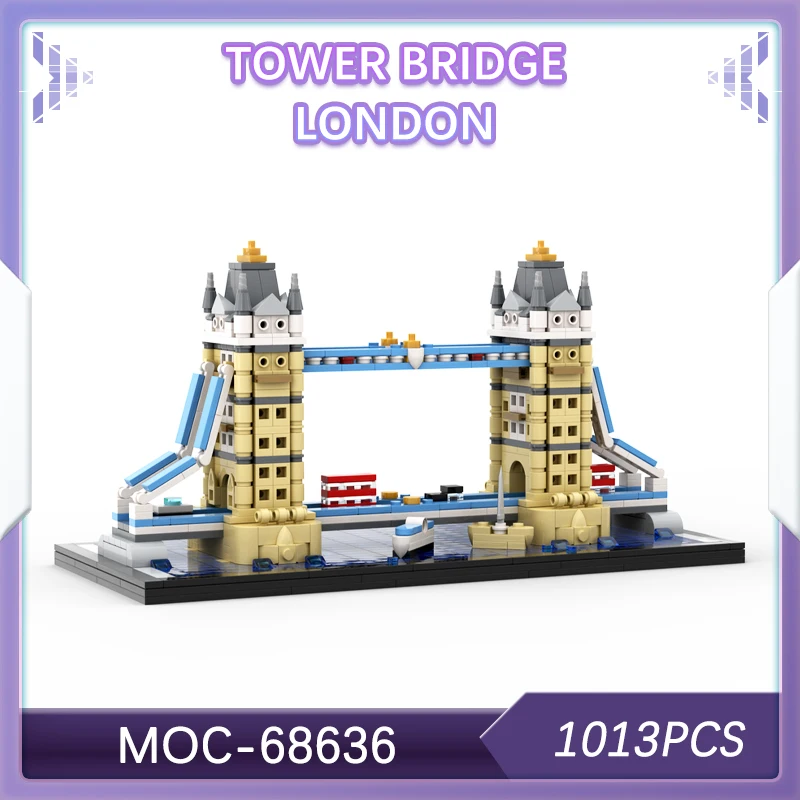 

1013P MOCS London Tower Bridge Building Blocks World-renowned Modern Architectural Models Holidays Surprise Gifts Kid MOC-68636