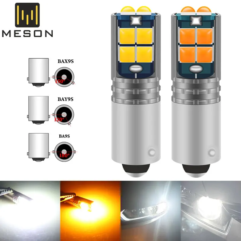 2 sztuk BAY9S H21W T4W H6W BA9S BAX9S LED żarówki 3030 10SMD wnętrze samochodu lampka do czytania lampa kopułkowa Auto światła parkingowe tablice rejestracyjne żarówki