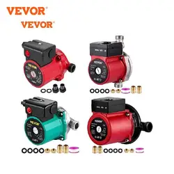 VEVOR Hot Water Circulation Pump Water Pressure Booster Recirculating Circulator for Water Heater Stainless Steel/Cast Iron Head