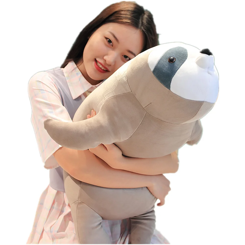 

78cm Soft Cartoon Animal Pillow Plush Toy Lovely Penguin Sloth Lion Bear Stuffed Doll Room Cushion Baby Sleeping Toy Kids Gift