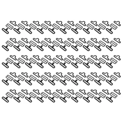 50sets Metal Adjustable Bow Tie Hardware Cravat Clip Hook Fastener Necktie Strap