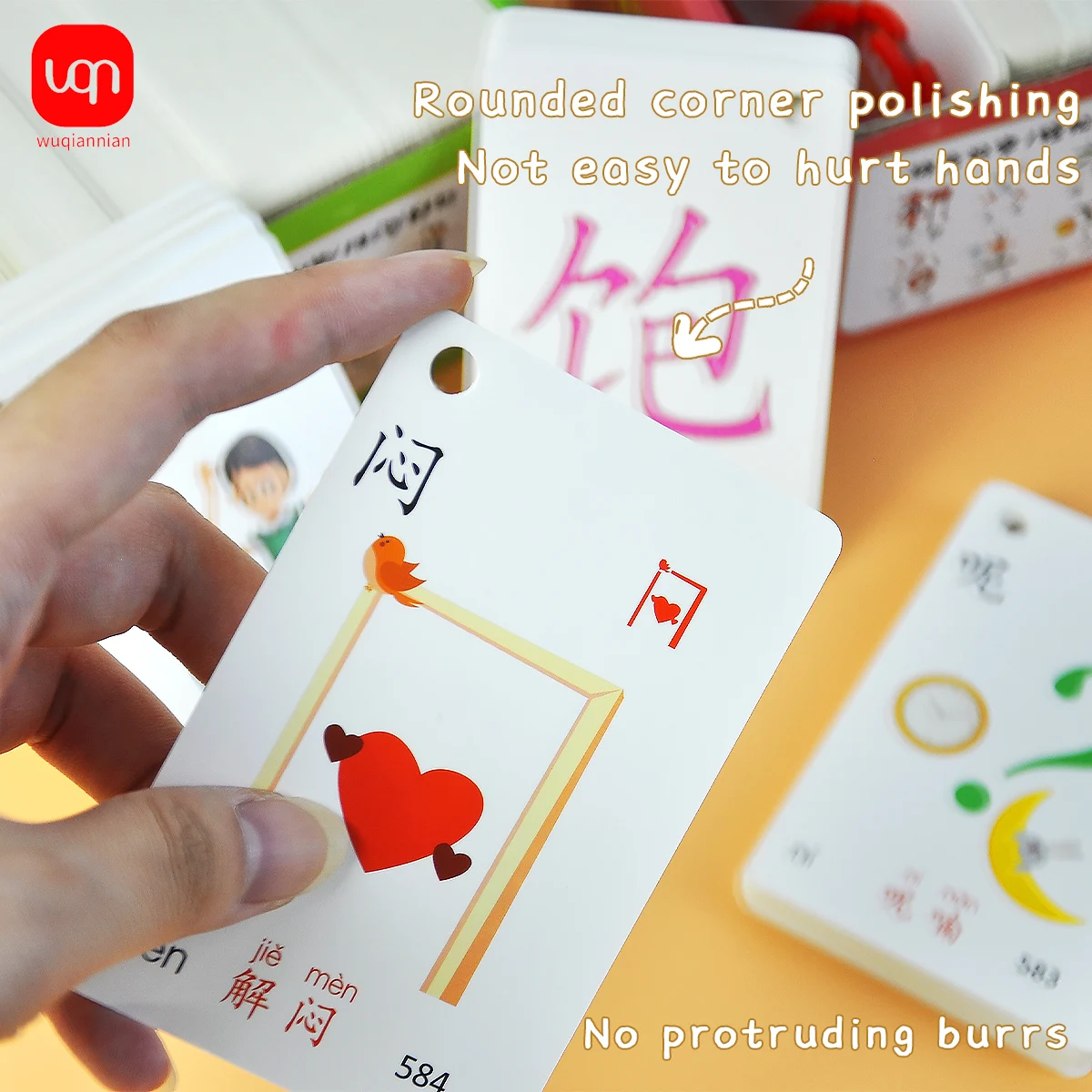 WQN-1PC Reading Pictures Text Enlightenment Early Education Fun Literacy Cards Children's Literacy Cards