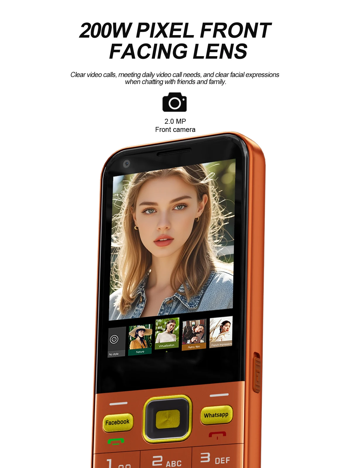 SERVO F6 Ultra Unlocked 4G LTE Button Android Smartphone 2.8" Screen Dual SIM GPS Bluetooth Torch Play Store Backup Mobile Phone