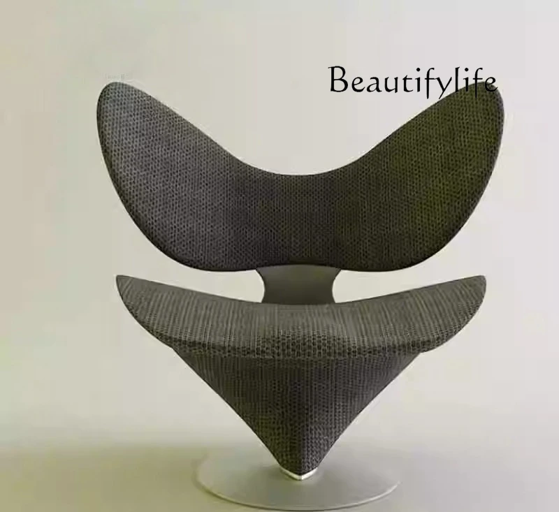 

Nordic simple leisure chair light luxury creative design single sofa reception chair metal butterfly chair