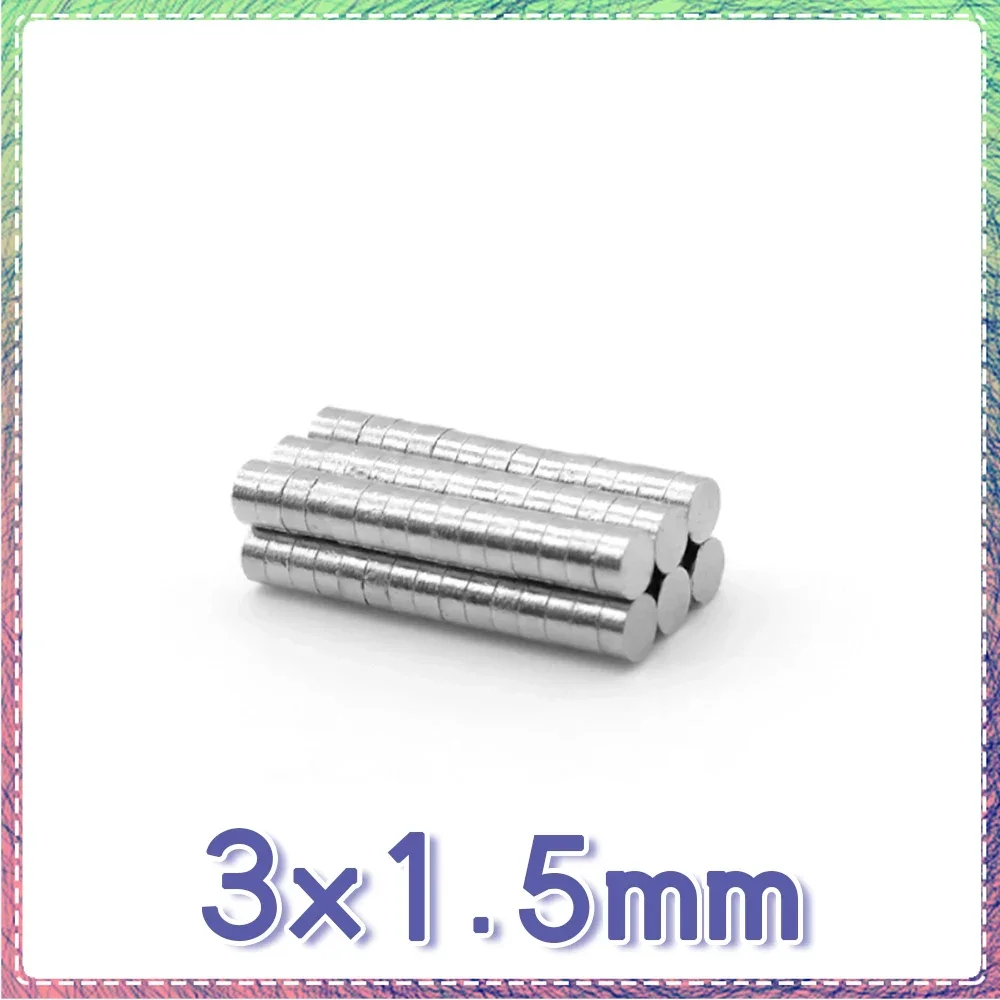 

100/200/500/1000/2000/5000PCS 3x1.5 Powerful Magnets N35 Small Round Permanent Magnet 3x1.5mm Neodymium Magnet Strong 3*1.5