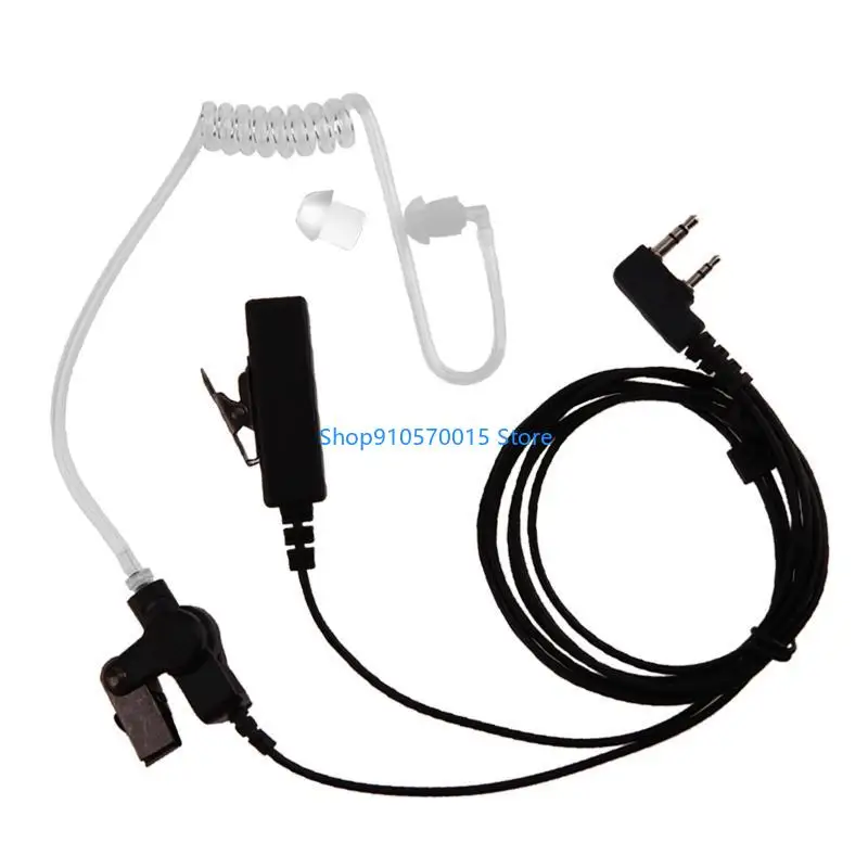B95C Effectively 2Pin PTT MIC Earbud Headsets for Kenwood TYT UV5R, UV5RA, Radio