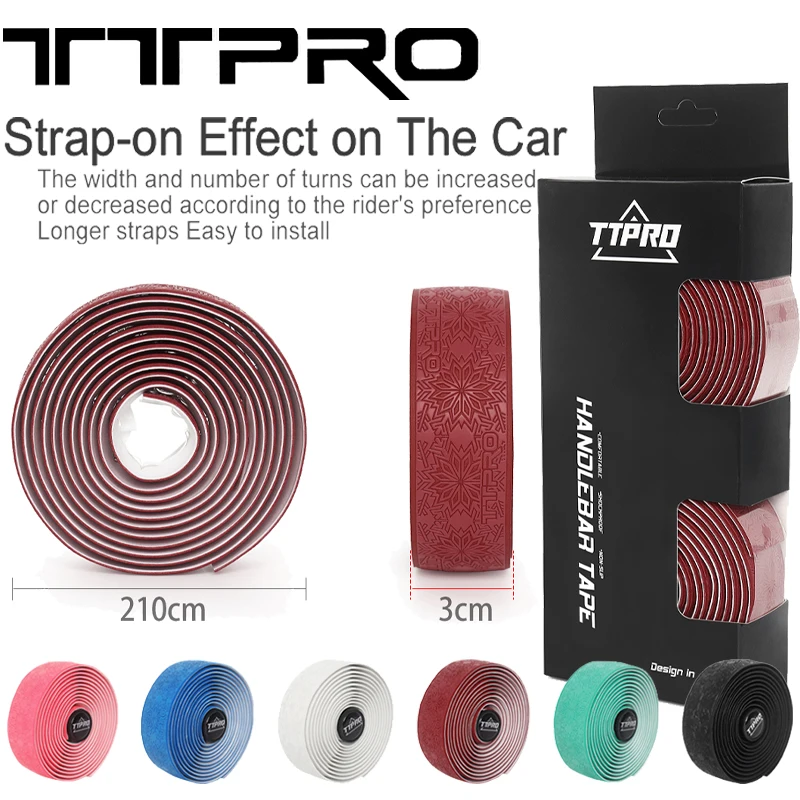 

TTPRO Bike Handlebar Tape With Snowflake Pattern Wear-resistant Ultra Light Anti Slip PU+EVA Road Bike Outdoor Riding Equipment