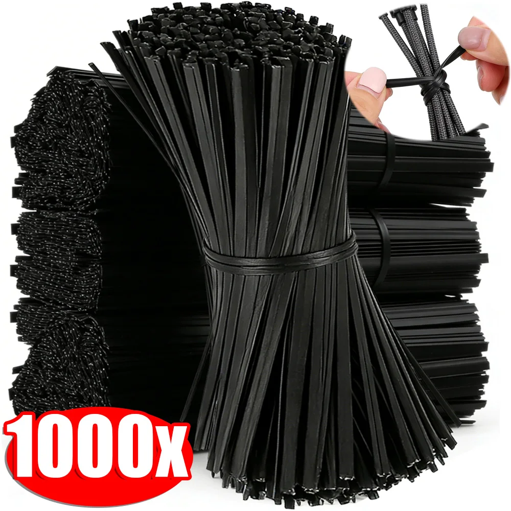 Metal Plastic Twist Ties Data Cable Organizers Reusable Cable Ties Fastening Cable Straps Heavy Duty Bread Ties Home Office