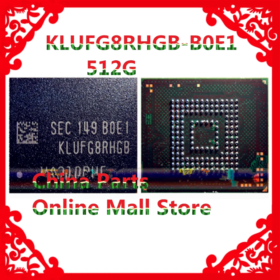 

512G storage IC KLUFG8RHGB-B0E1 hard disk BGA153 font library EMMC KLM8G1GETF-B041 8GB