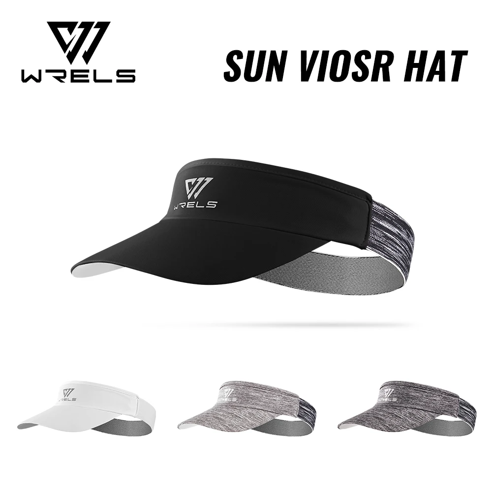 WRELS Sport-Sonnenschutzkappen Atmungsaktiv Schweißabsorbierend Lauf-Tennis-Visierkappen Leicht Elastisch Anti-UV Golf Leerkappe