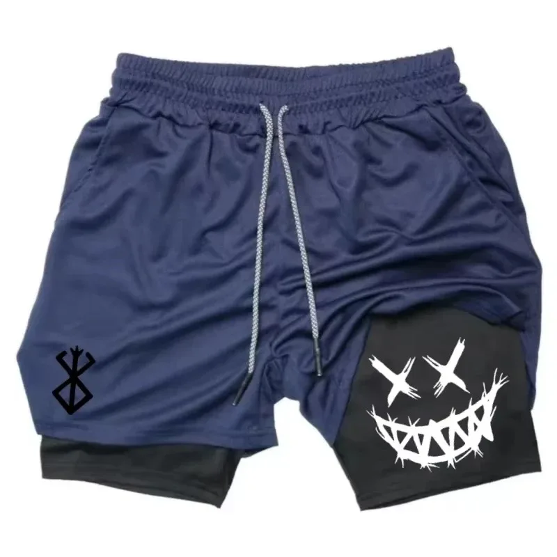 Men's 2-in-1 Double-layer Sports Shorts Running and Fitness Quick Drying and Breathable Shorts Compression with Unique Design