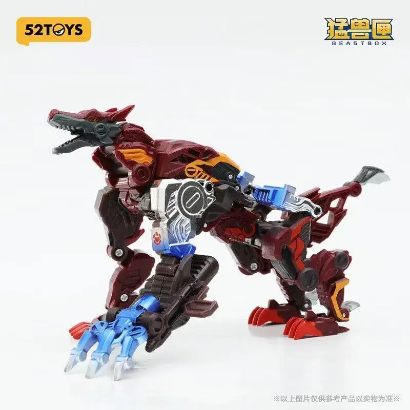 52toys Beastbox Chrom-Knochen Galvanisierter Wolf Transformierender Mecha Actionfigur Sammlerstück Trendige Figur für Fans