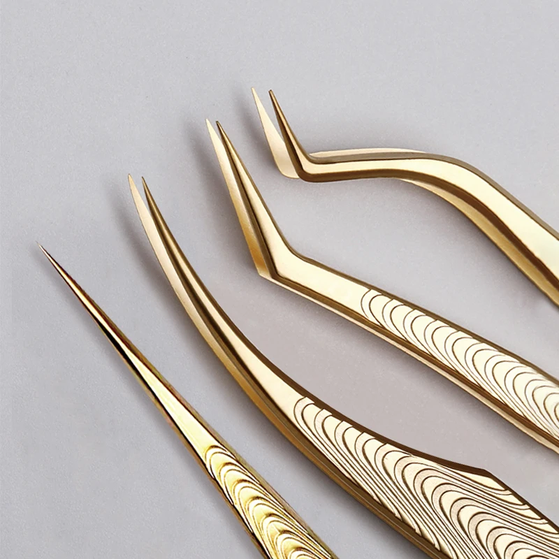 Grafted eyelash tweezers, specialized eyelash clippers for hairdressers, Chinese style golden feather clip, phoenix clip, dolphi