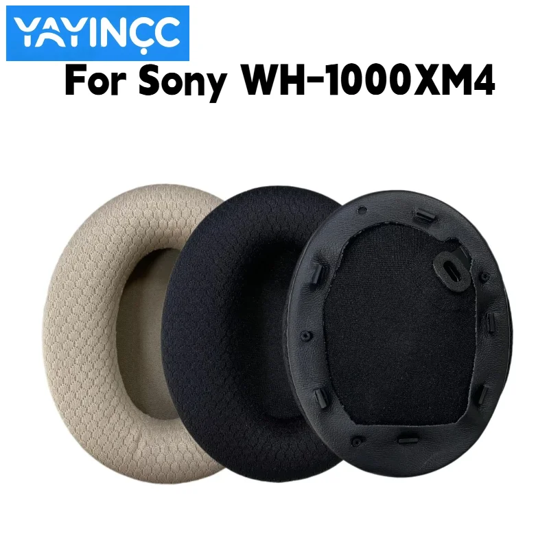 YAYINCC Ersatz-Ohrpolster aus atmungsaktivem Fußballnetz mit Schnalle für Sony WH-1000XM4 Kopfhörer, Reparaturteile, kein Haarausfall. – Detail 1