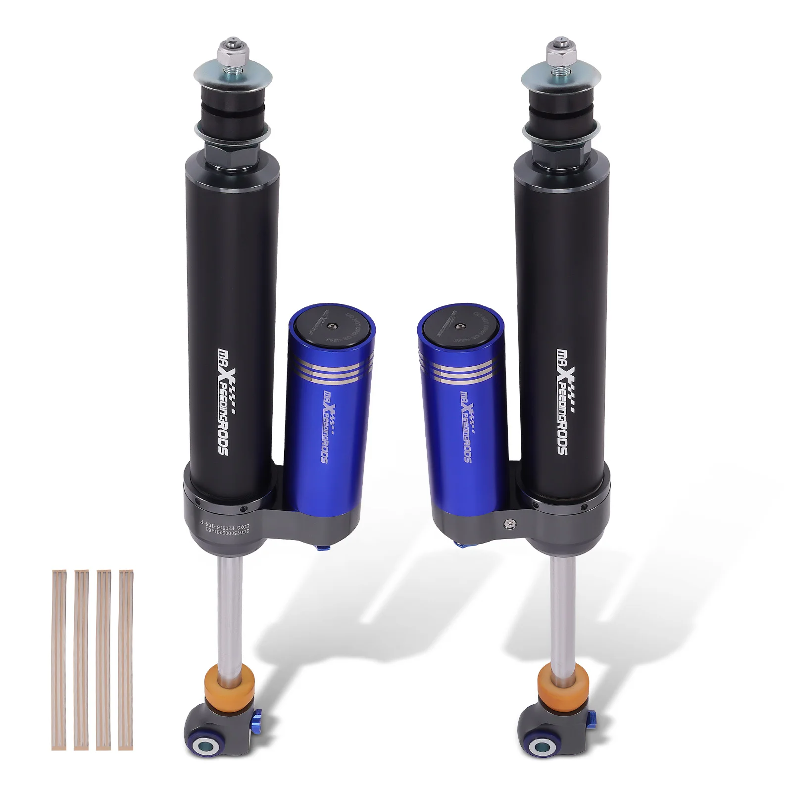 MaXpeedingrods X3 Series Remote-Reservoir Rise 0-1.5 Inches FRONT Shocks For FORD F250 F350 F450 F550 Super Duty 2005-2016 AWD