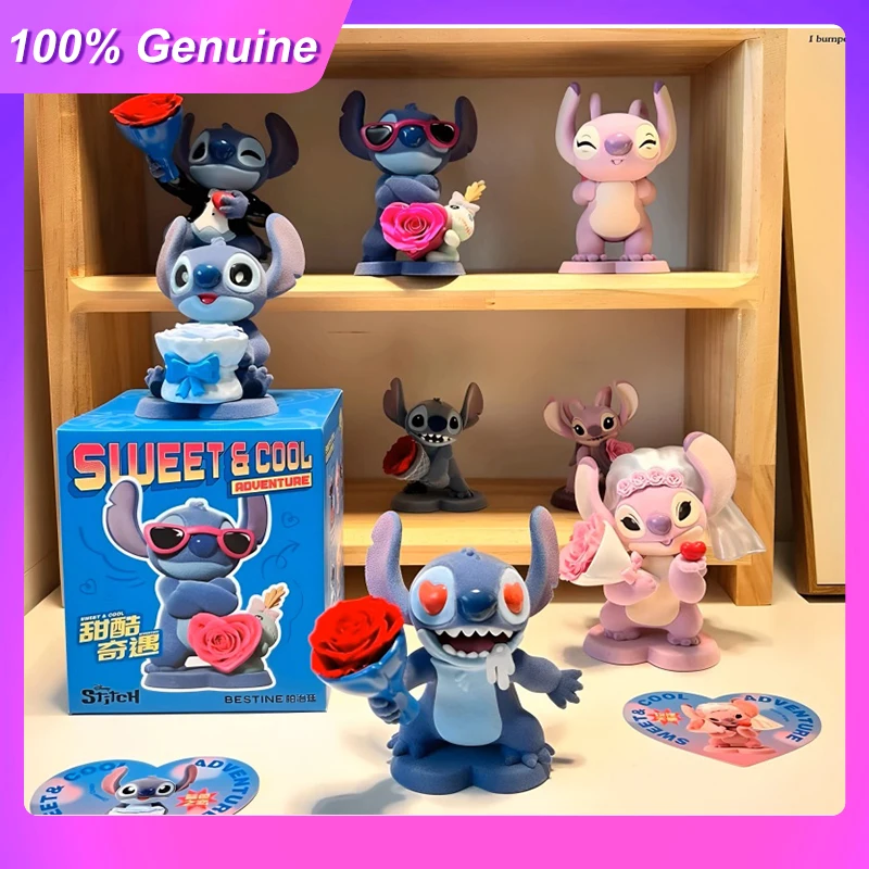 

100%Genuine Disney Stitch Blind Box Sweet And Cool Adventure Series Anime Action Figure Cute Doll Desktop Ornament Collection