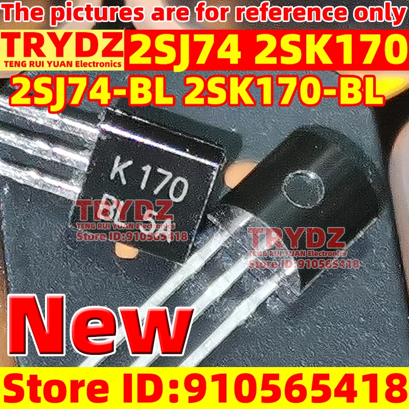20-3pcs (10PCS 2SJ74 + 10PCS 2SK170) K170GR J74GR 2SJ74-BL 2SK170-BL Gear TO-92 Field effect input pair tube Precision matching