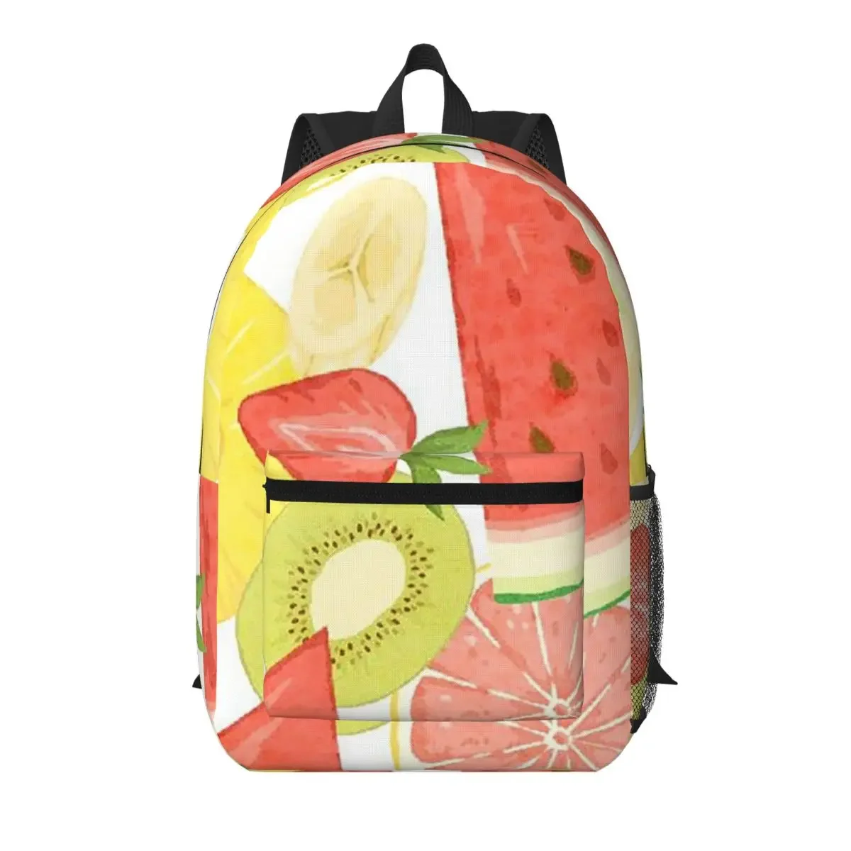 Watermelon Slices And Kiwi Slices Fruit Student Backpack School Bag Hiking Travel Daypack for Boys Girls Bookbag Shoulder Bags