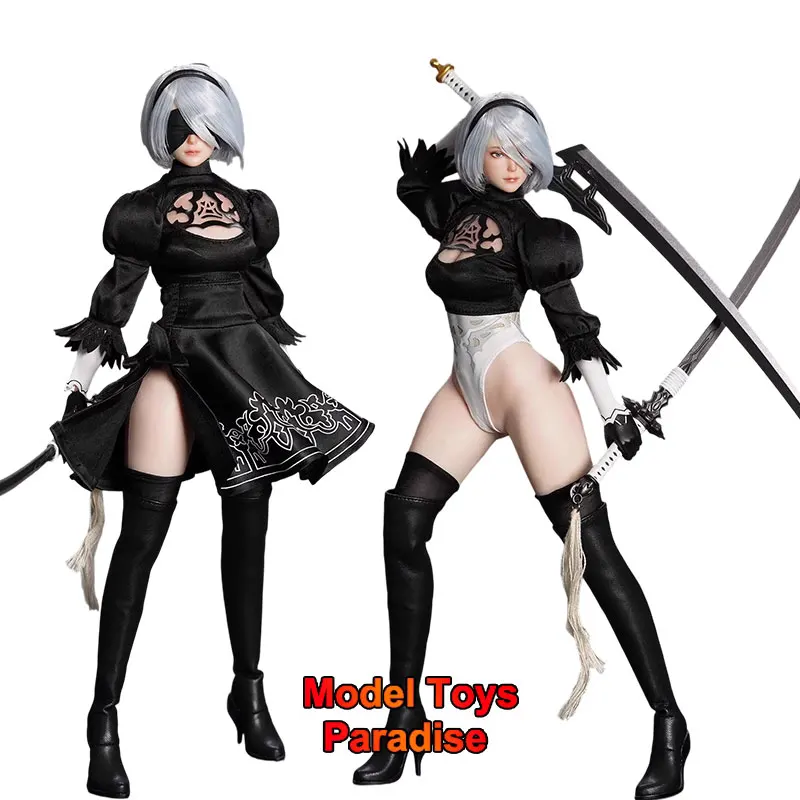 

В наличии игровые игрушки P021 1/6 Коллекционные игрушки 2B Nier Sister Moveable Eye Woman Soldier Полный набор 12-дюймовых экшн-фигурок Модель Подарки
