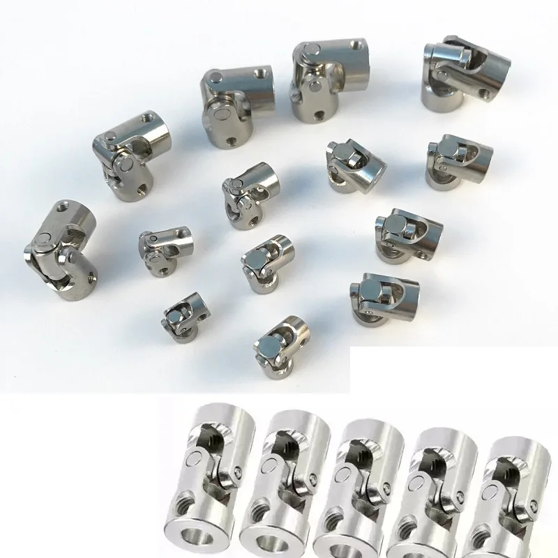 Universal Joint Coupling 2mm-12mm Bore Motor Shaft Connector Joint Coupler Steel High Torque Model DIY