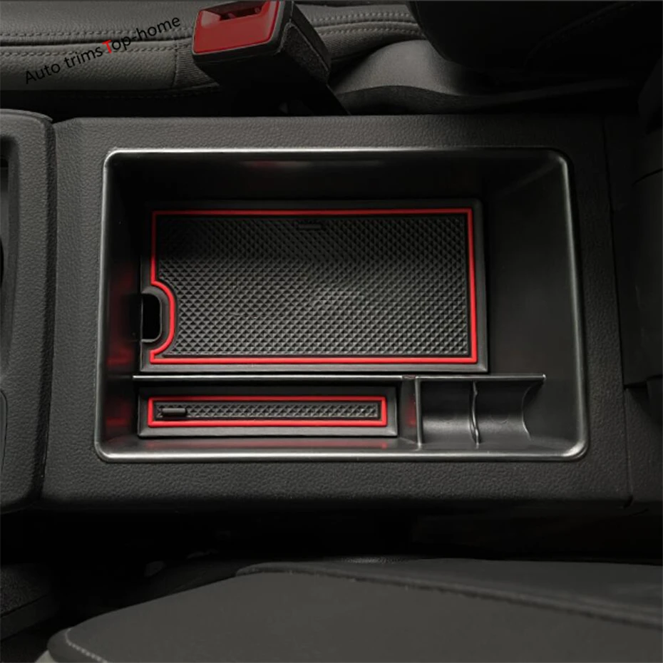 

Plastic Armrest Center Storage Box Container Glove Organizer Case Decor Frame Car Accessories Cover For Audi Q3 F3 2019 - 2024