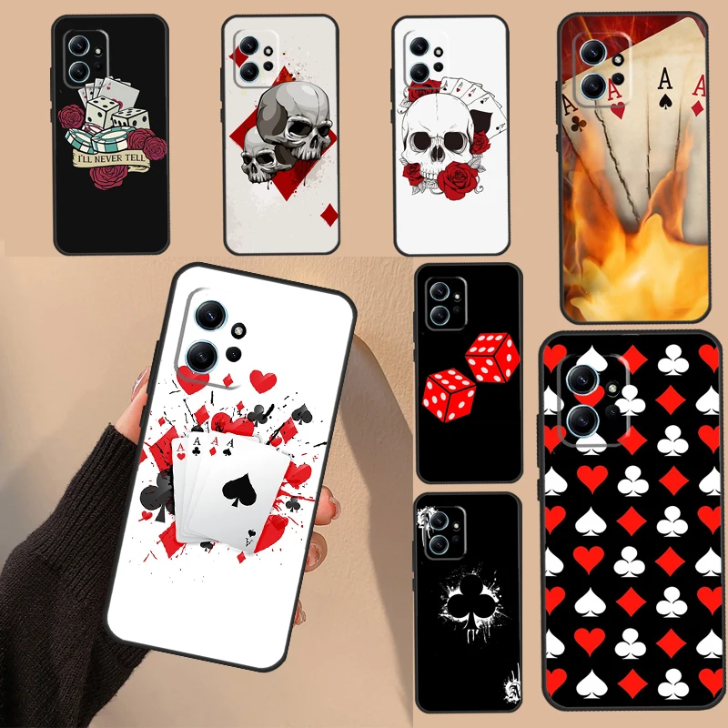 Poker Surreal Aesthetic Art Case For Xiaomi Redmi Note 8 9 10 11 12 Pro 12S 11S 10S 9S Redmi 12 9C 10C 12C Cover Shell