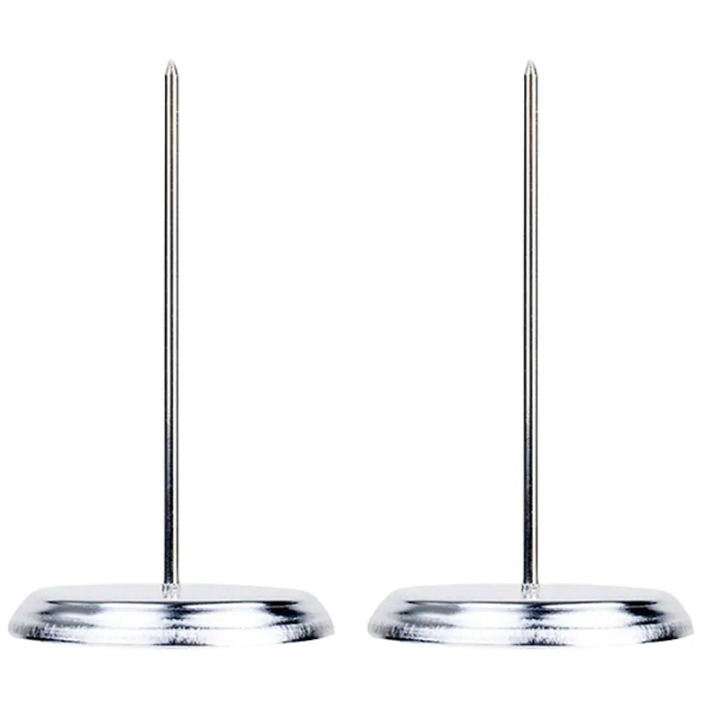 

Набор из 2 металлических держателей для чеков и бумаг, настольный органайзер для заметок и квитанций, прочный держатель для билетов с круглым основанием для ресторанов, офисов, банков