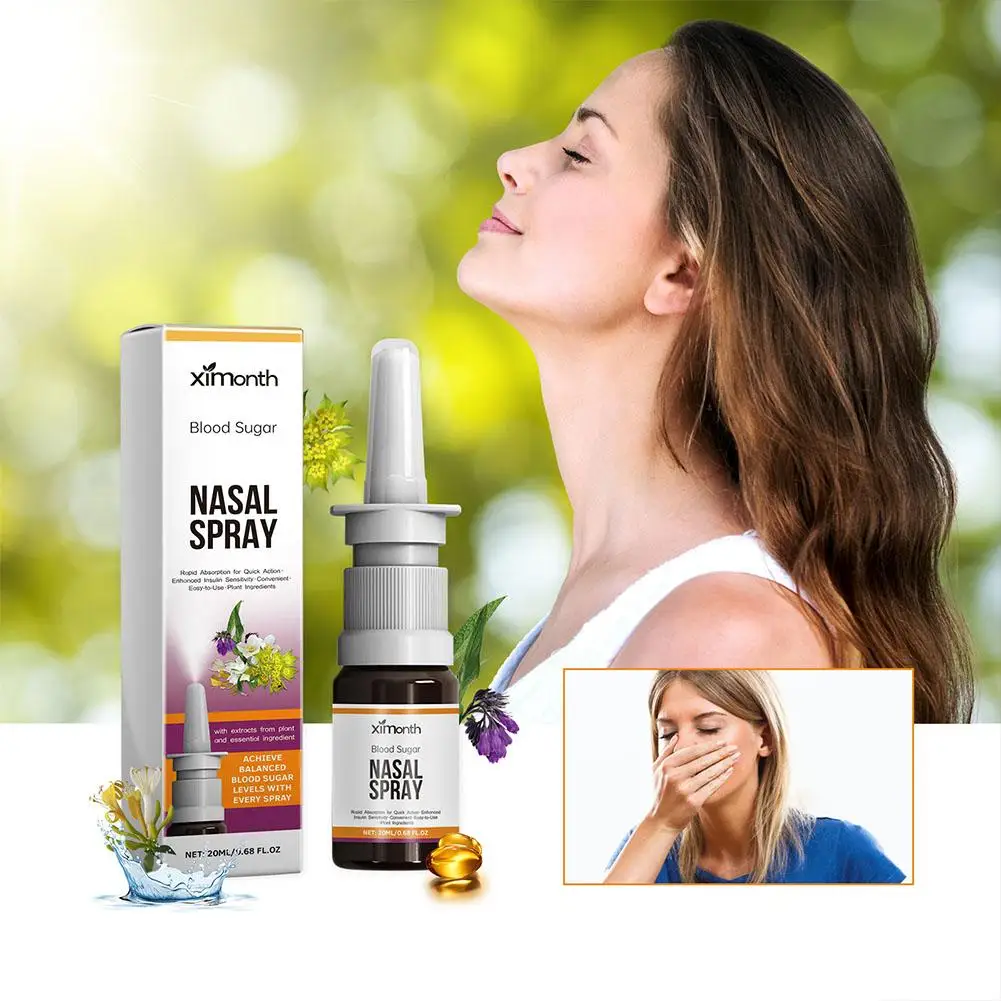 Spray Anti Diabetes para estabilizar la glucosa en sangre, reducir el alto contenido de azúcar en sangre, limpia los vasos sanguíneos, tratar el dolor de cabeza, hipergluccáemia, 1 ud.