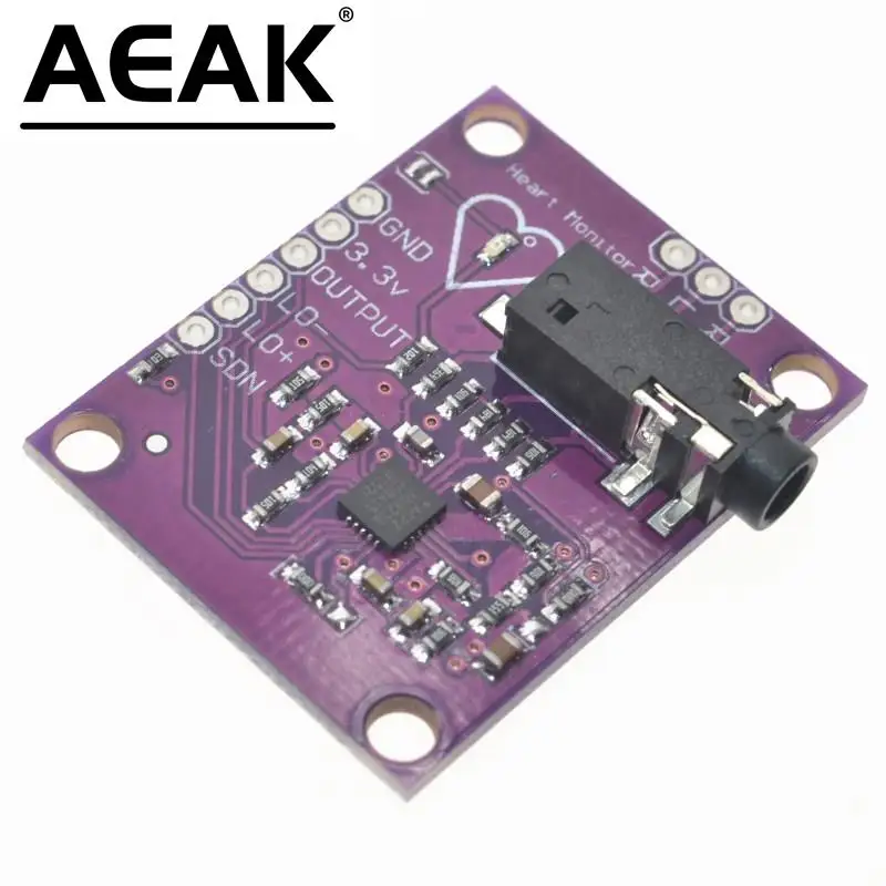 AEAK AD8232 Physiological Measurement Heart Pulse ECG Bio Monitor Sensor Module Board Hot Sale