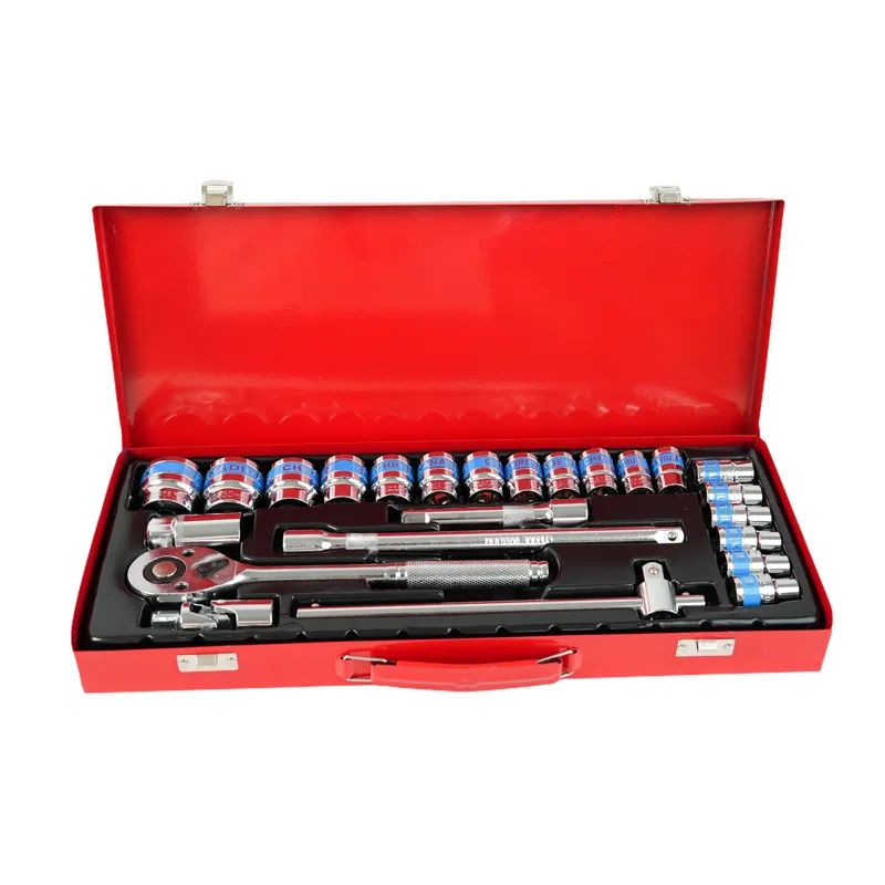 

Factory Direct Sales 24 Piece Auto Repair Ratchet Wrench Socket Tool Set Hand Tool Kits Multifunctional Tool Screwdriver Set