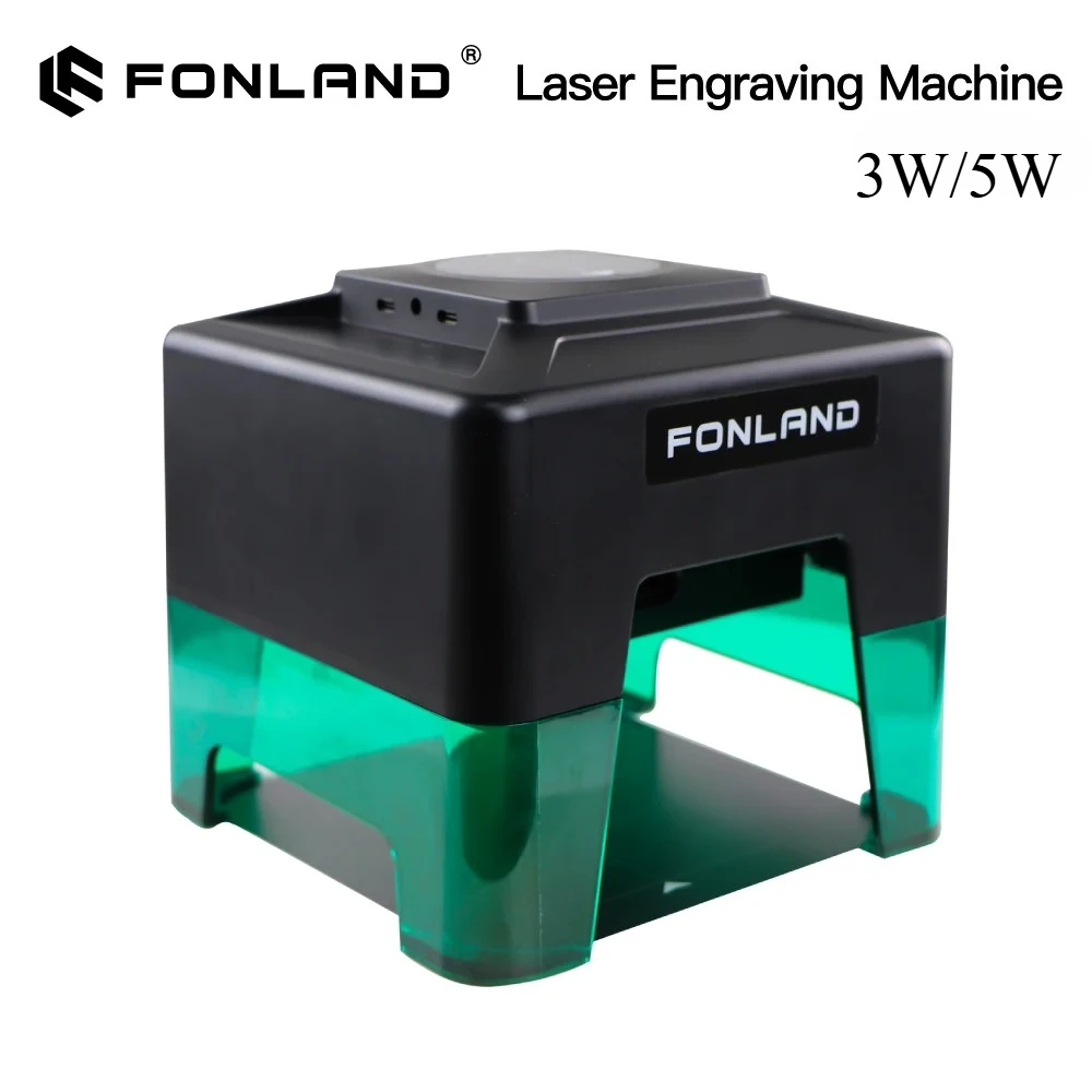 Mesin Pengukir Laser CNC Fonland XN001/XN003 DIY, Mesin Pengukir Mini Cepat untuk Logo, Pencetak Kaca, Pemotong Kayu, Plastik