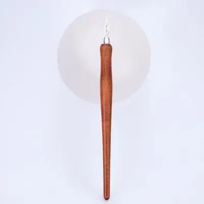

1pc Glass Dip Pen Vintage Crystal Calligraphy Fountain Writing Tool Dipped Wood Handle School Stationery Supplies Drawing