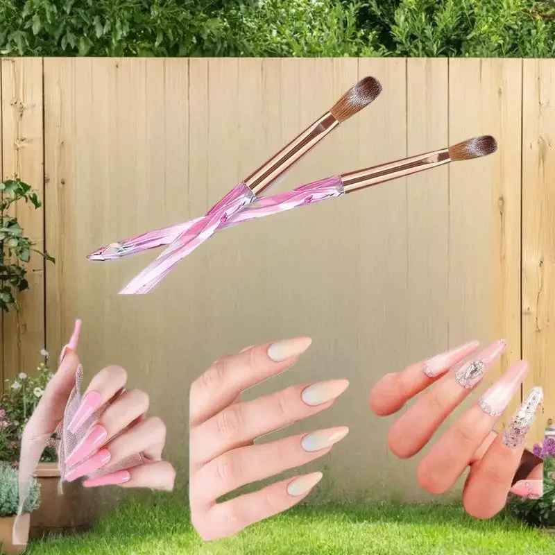 6 個のプロフェッショナルアクリルネイルブラシセット、ネイルエクステンション、3D ネイルカービング、アクリルパウダーの塗布用