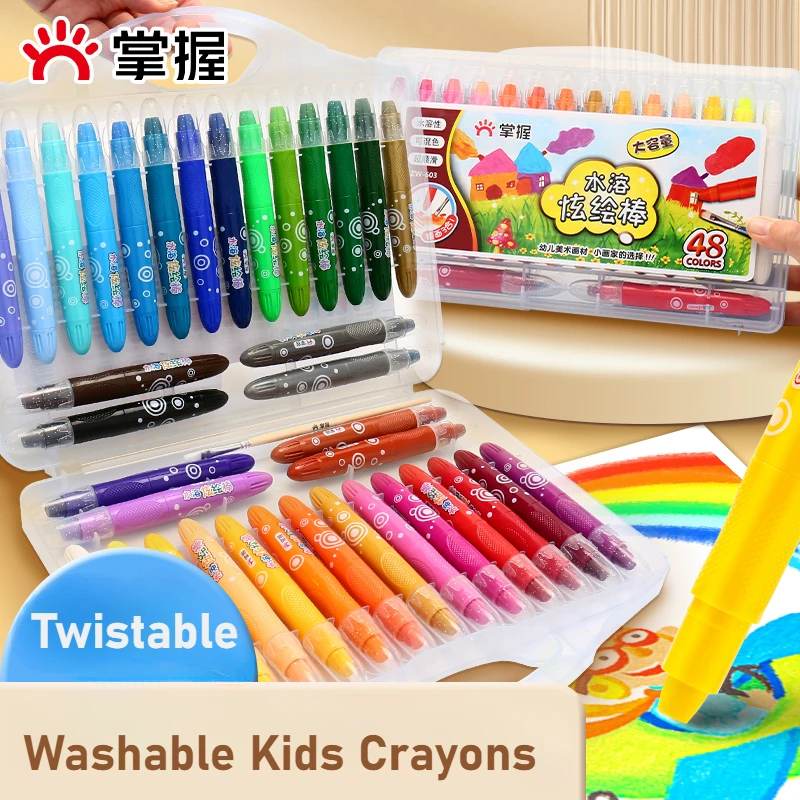 12/36/48 Twistable Crayons Washable Smooth Texture Crayon for Kids, Easy To Clean for Coloring, DIY Craft Project, Art Supplies