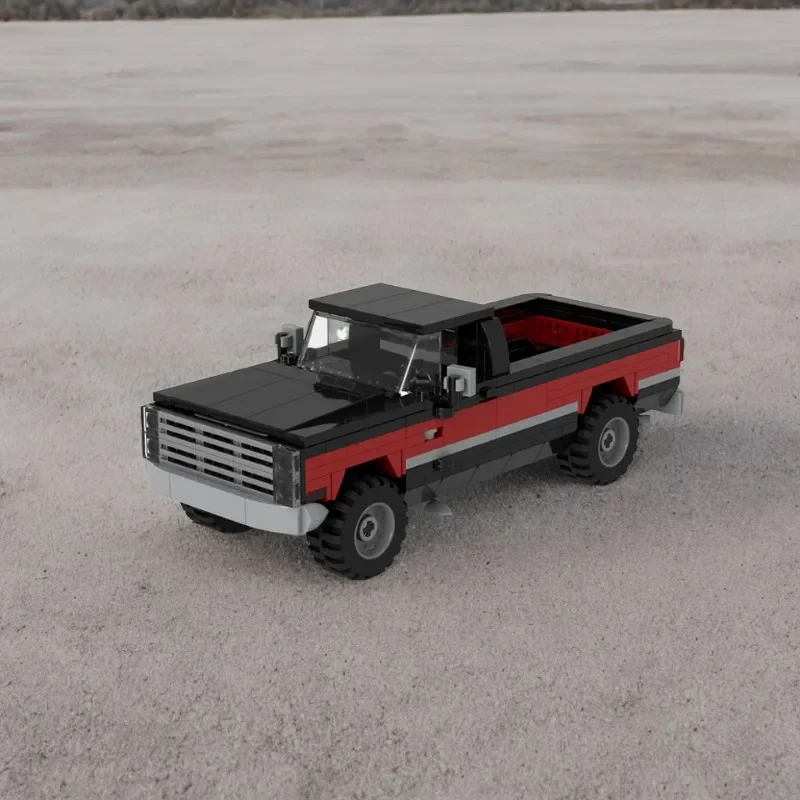 

376-компонентный пикап MOC 1985 GMC Sierra — подробная внедорожная модель, строительные блоки для образования и дня рождения, игрушки «сделай сам», подарок
