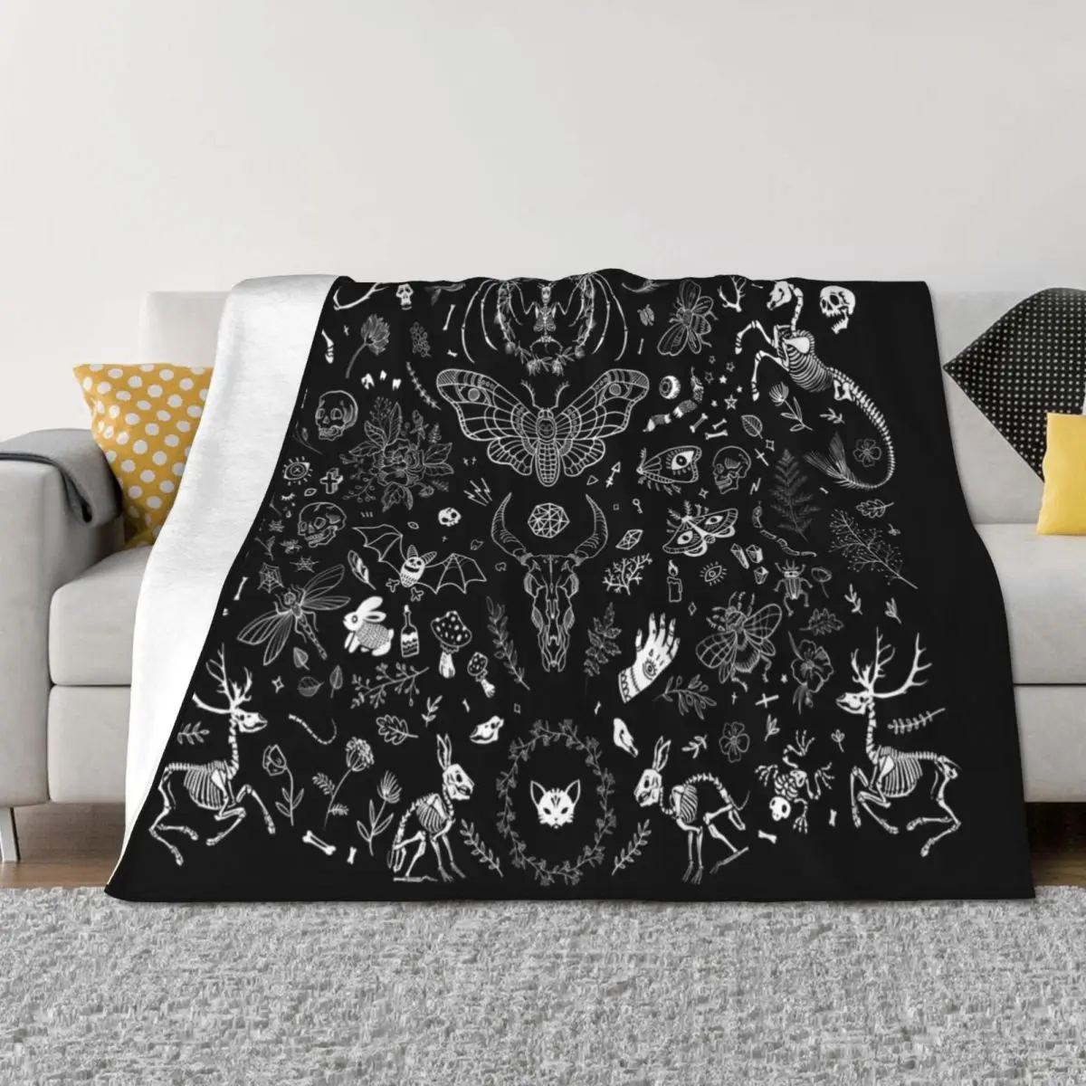 

Gothic tapestry Throw Blanket valentine gift ideas Thermal Soft Hair Blankets