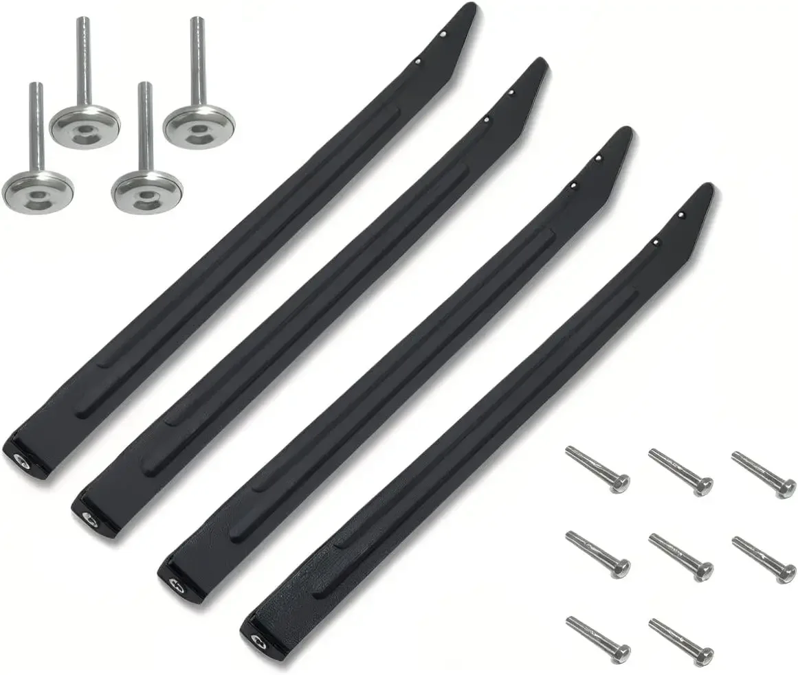 Black Legs - Textured Finish - with Levelers and Bolts - Set of 4