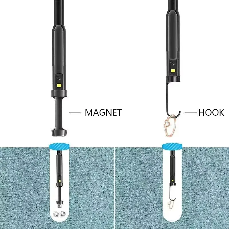 Câmera endoscópica dupla HD com lente de 5,5 mm e 8 mm e IP67 à prova d'água, adequada para telefones Android, com cabo macio e rígido