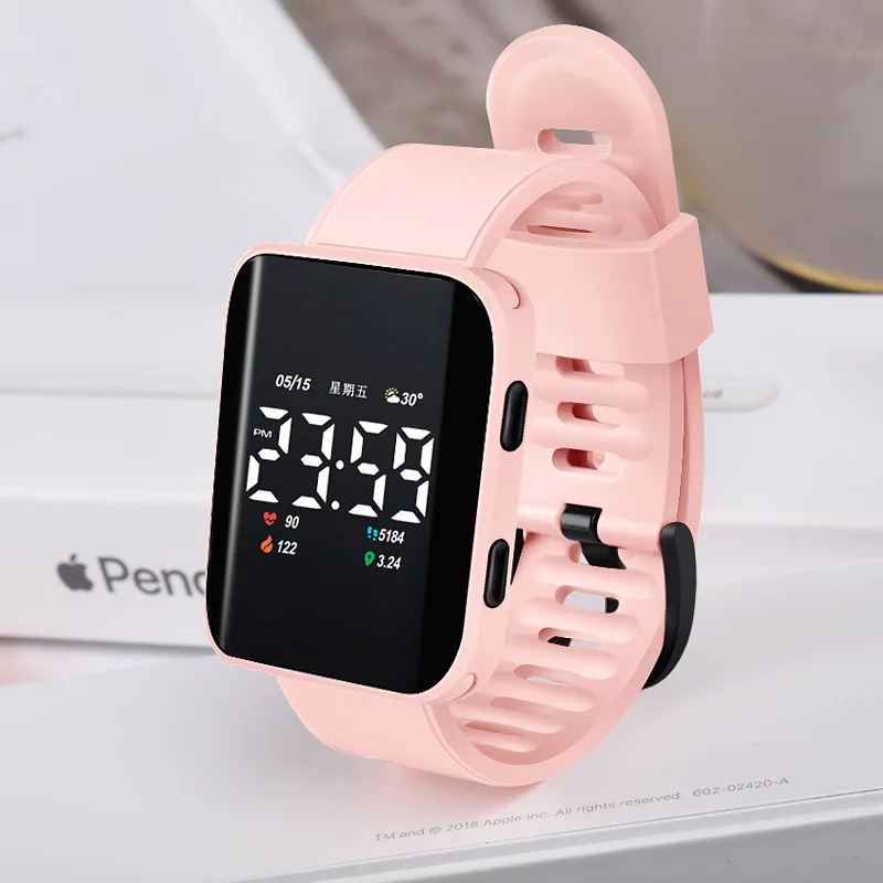 Reloj deportivo impermeable para niños, relojes digitales Led, Reloj de pulsera electrónico, regalos para estudiantes y niñas