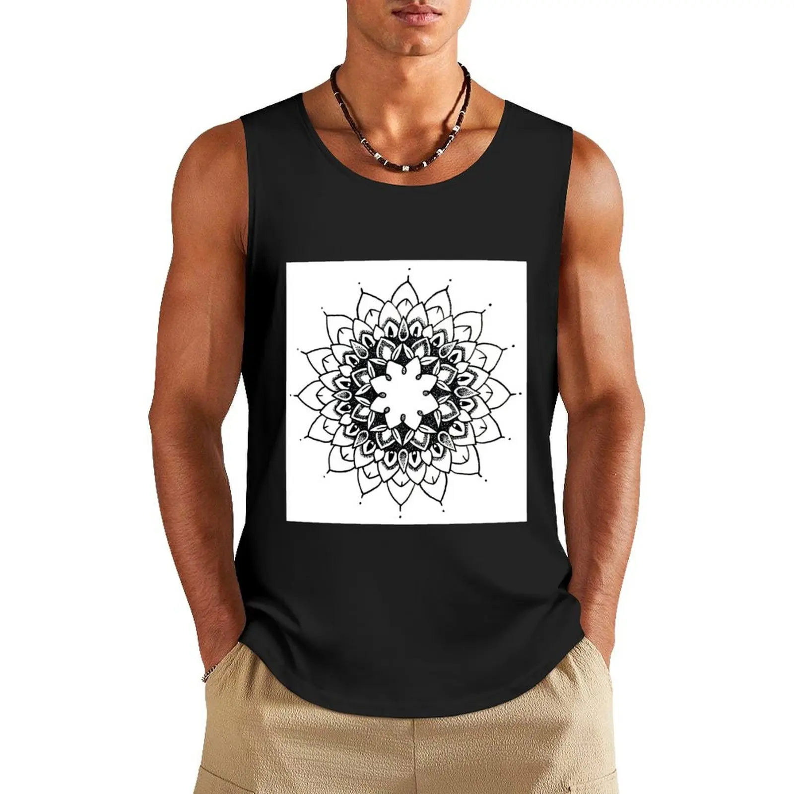 

Mandala Tank Top sleeveless vest men bodybuilding men bodybuilding for men Men's fitness t-shirt