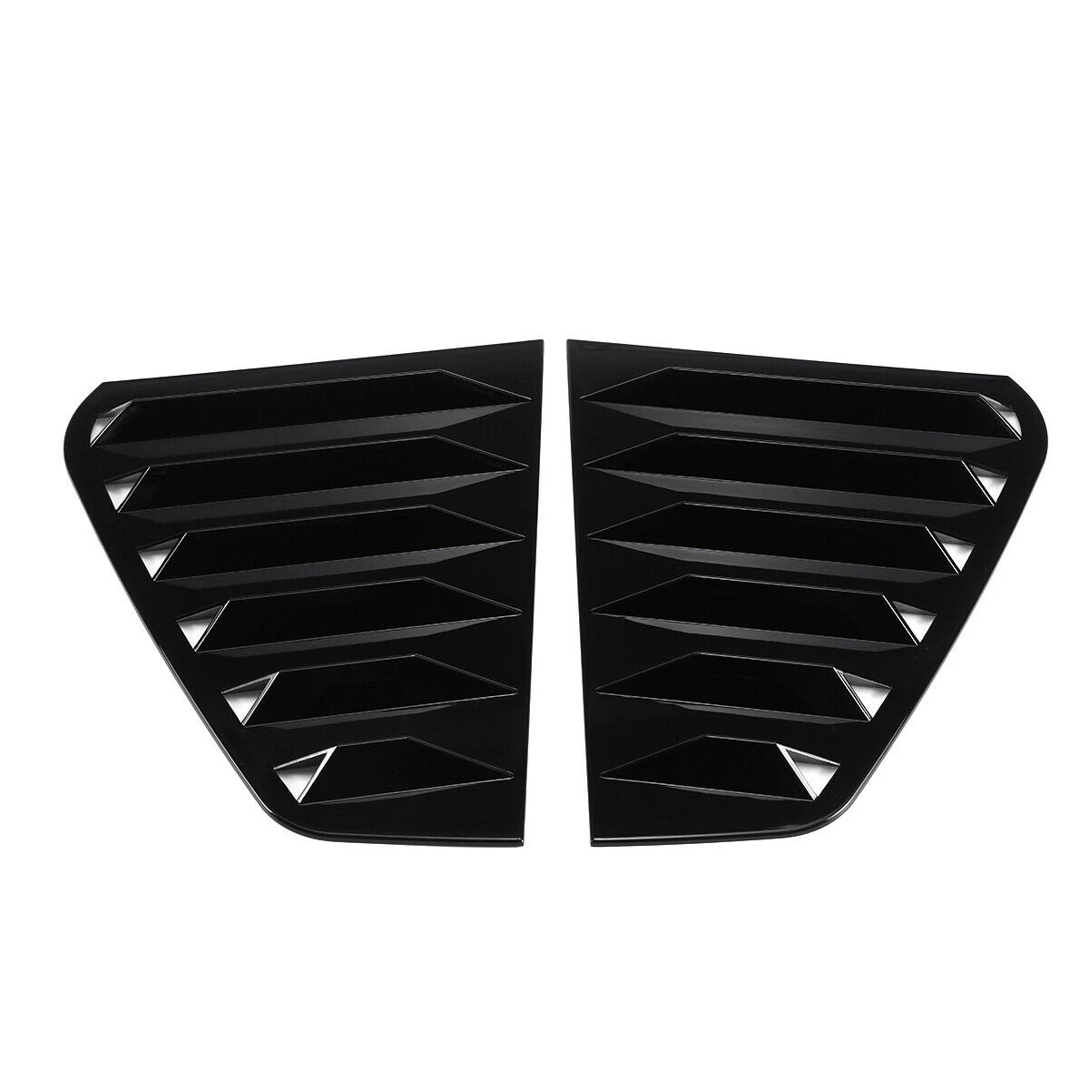 Car Rear Side Window Louvers, for Golf 7 R MK 7 7.5 2013-2020 Racing Style Window Blinds Air Vent Scoop Cover Black