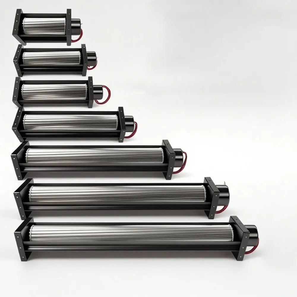 Aluminum Cross Flow Blower DC 12V 24V Industrial Ventilation Fan Duct Cooling Roller For Precision Machinery Airflow Assistance