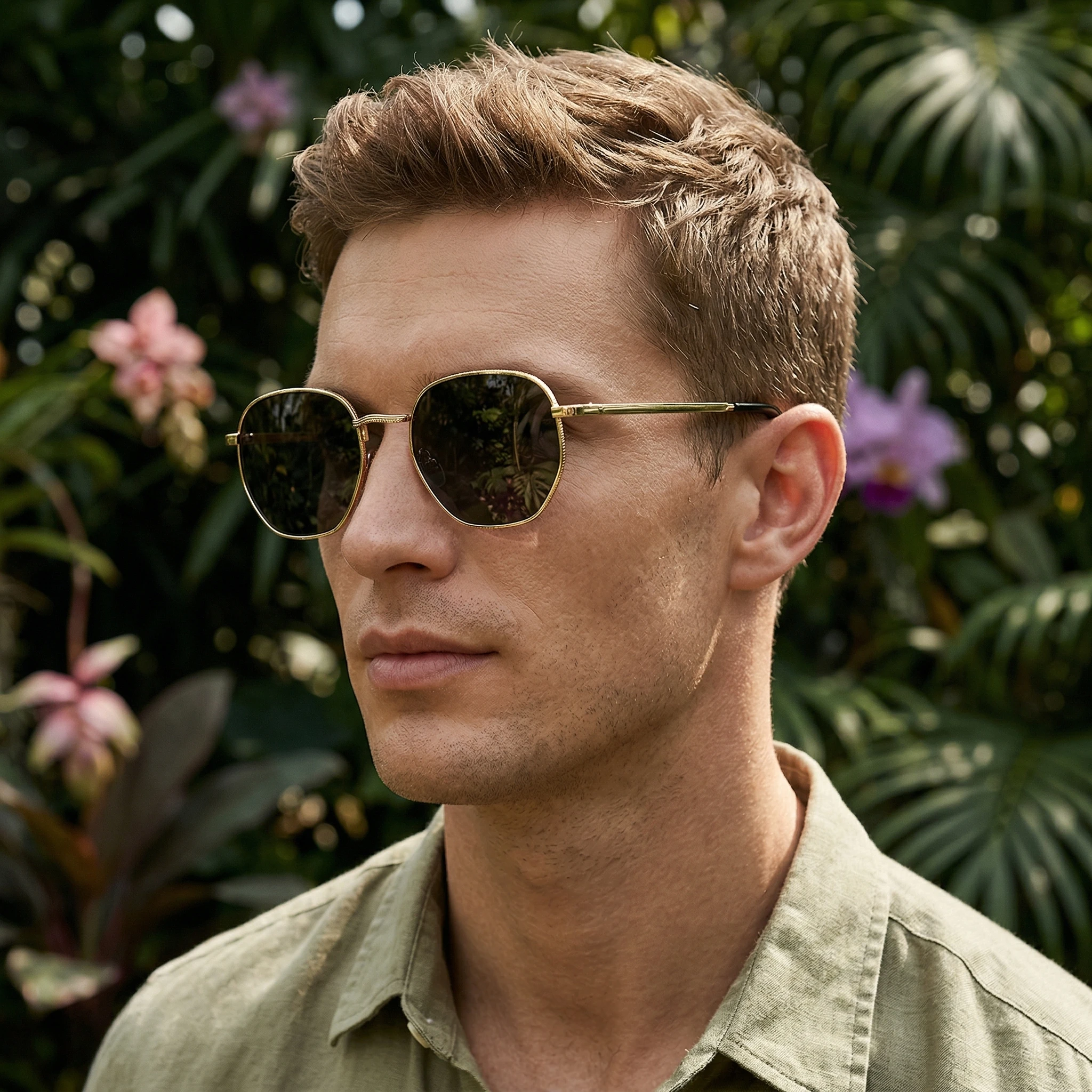 Passende modische Retro-Sonnenbrillen mit Metallrahmen für Herren und Damen mit UV-Schutz8871