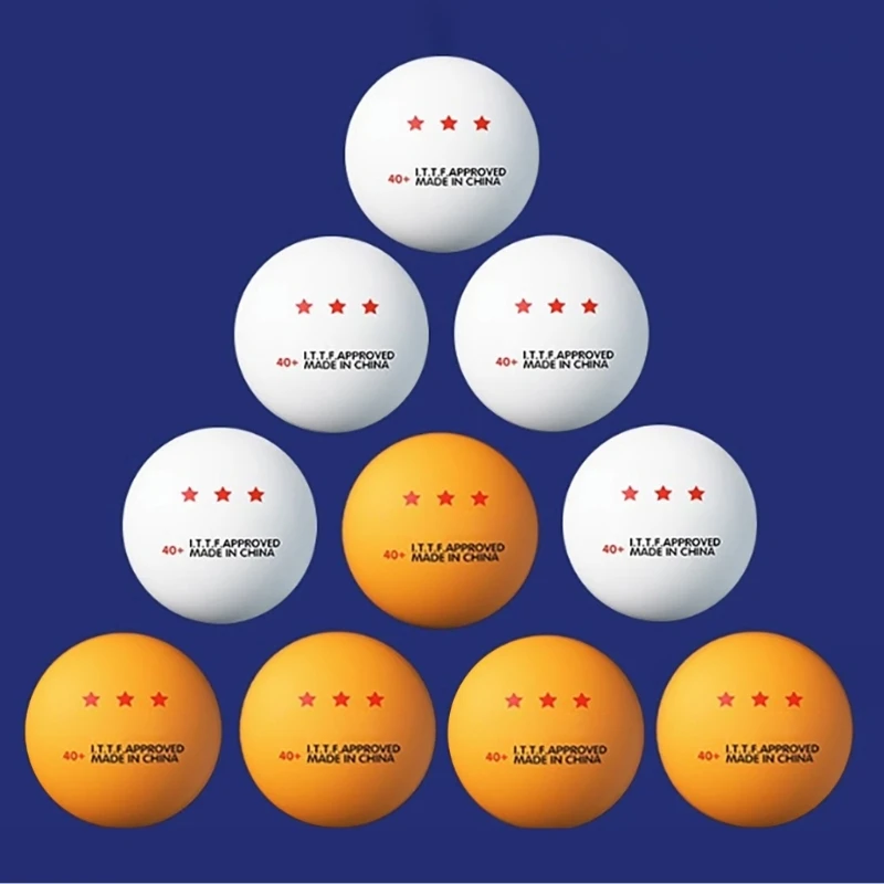 10 Pcs Table Tennis Ball Replacement Pingpong Ball 3-Star Standard Table Tennis Ball for Indoor/Outdoor Pingpong Table